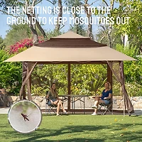 Mosaic 13 ft x 13 ft Triple Pagoda Gazebo Canopy