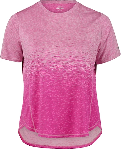 BCG Women's Plus Ombre Crew Short Sleeve T-shirt