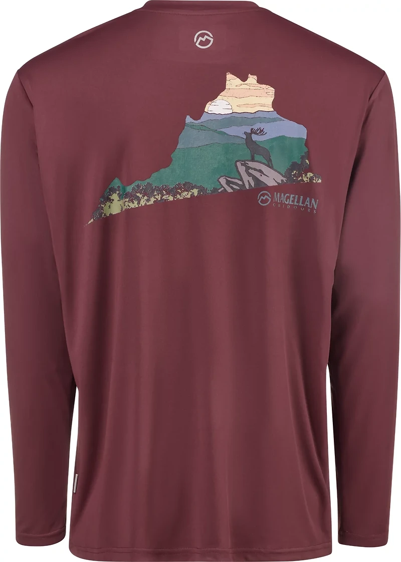 Magellan Outdoors Men's Local State Virginia Long Sleeve Graphic T-shirt
