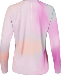 Huk Women's Pursuit Printed Long Sleeve Crew Shirt