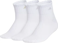adidas Sport Scalloped Quarter Socks 3-Pack