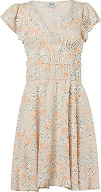 Wrangler Women's Yellow Floral Tiered Dress