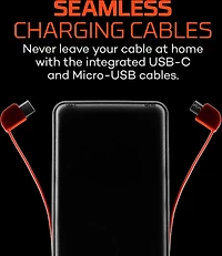 NEBO 10k Power Bank With Integrated Cables