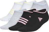 adidas Girls' Superlite 3.0 No Show Socks 6-Pack
