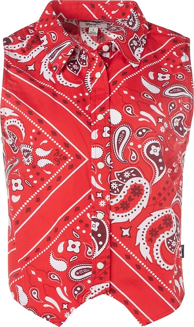 Wrangler Women's Sleeveless Snap Vest Top