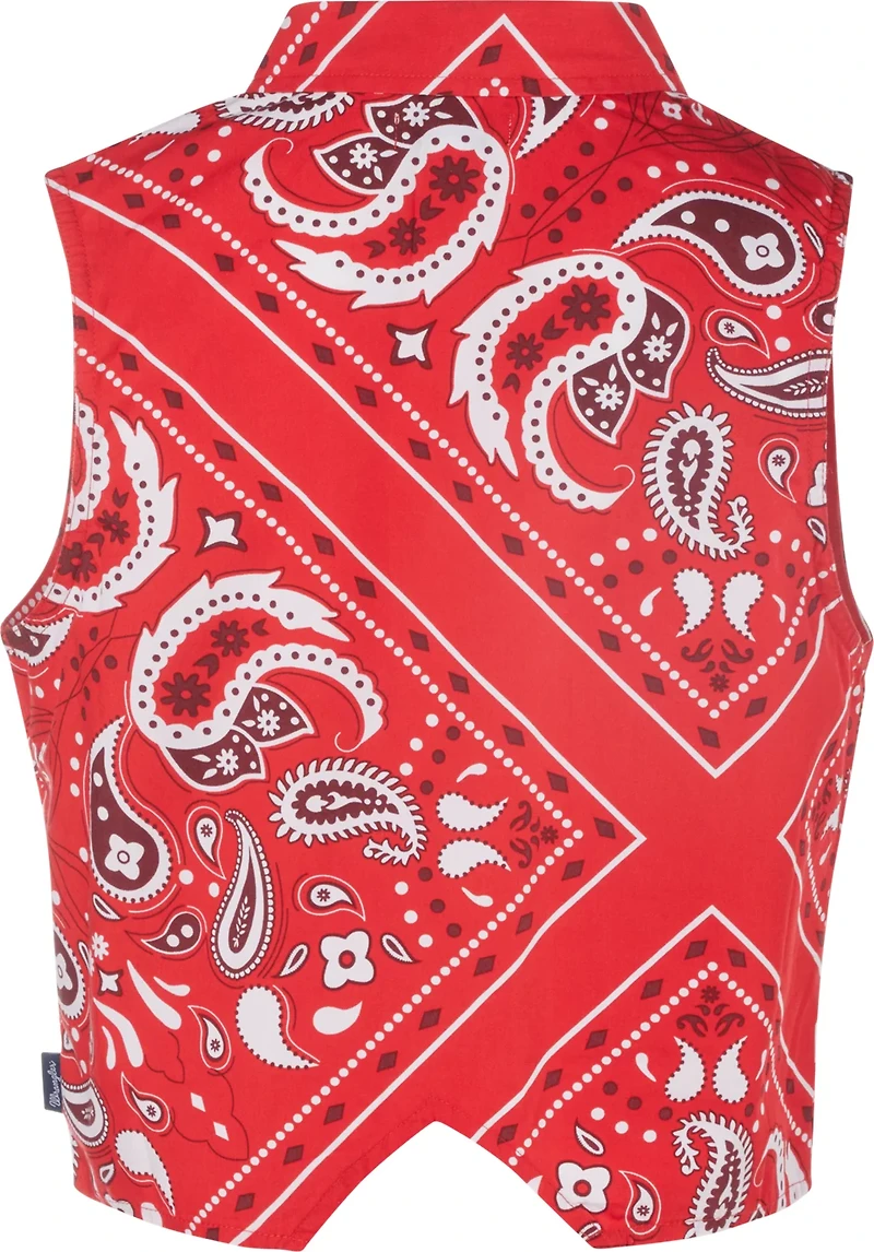 Wrangler Women's Sleeveless Snap Vest Top