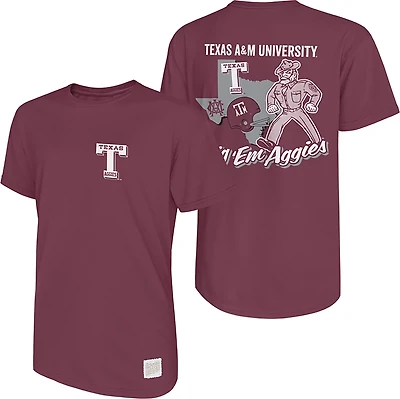 Retro Brand Men's Texas A&M University School State Mascot DS Graphic T-shirt