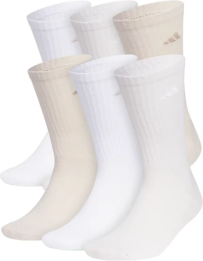 adidas Men's Large Athletic Crew Socks 6 Pack