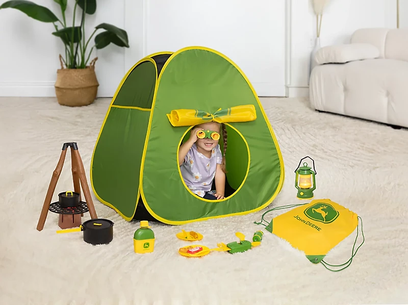 John Deere Pop Up Tent Camping Set