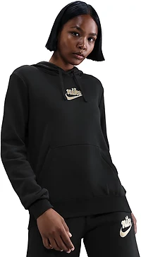 Nike Women's Sportswear Club Fleece Graphic Pullover Hoodie