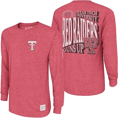 Retro Brand Men's Texas Tech University School Football DS Long Sleeve Graphic T-shirt