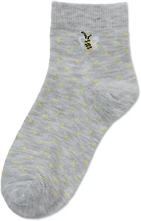 BCG Girls' Florals and Stripes Quarter Socks 6-Pack