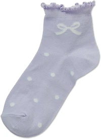 BCG Girls' Bows and Ruffles Quarter Socks 6-Pack