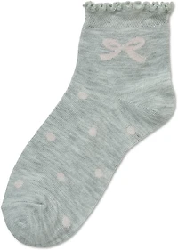 BCG Girls' Bows and Ruffles Quarter Socks 6-Pack