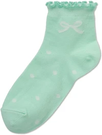 BCG Girls' Bows and Ruffles Quarter Socks 6-Pack