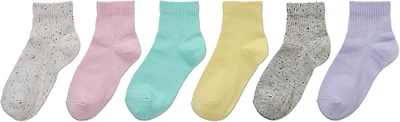 BCG Girls' Marls Quarter Socks 6-Pack
