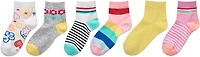 BCG Girls' Rainbows and Sunshine Quarter Socks 6-Pack