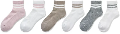 BCG Women's Solid Varsity Quarter Socks 6-Pack