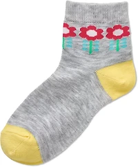 BCG Girls' Rainbows and Sunshine Quarter Socks 6-Pack