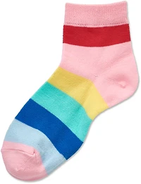 BCG Girls' Rainbows and Sunshine Quarter Socks 6-Pack