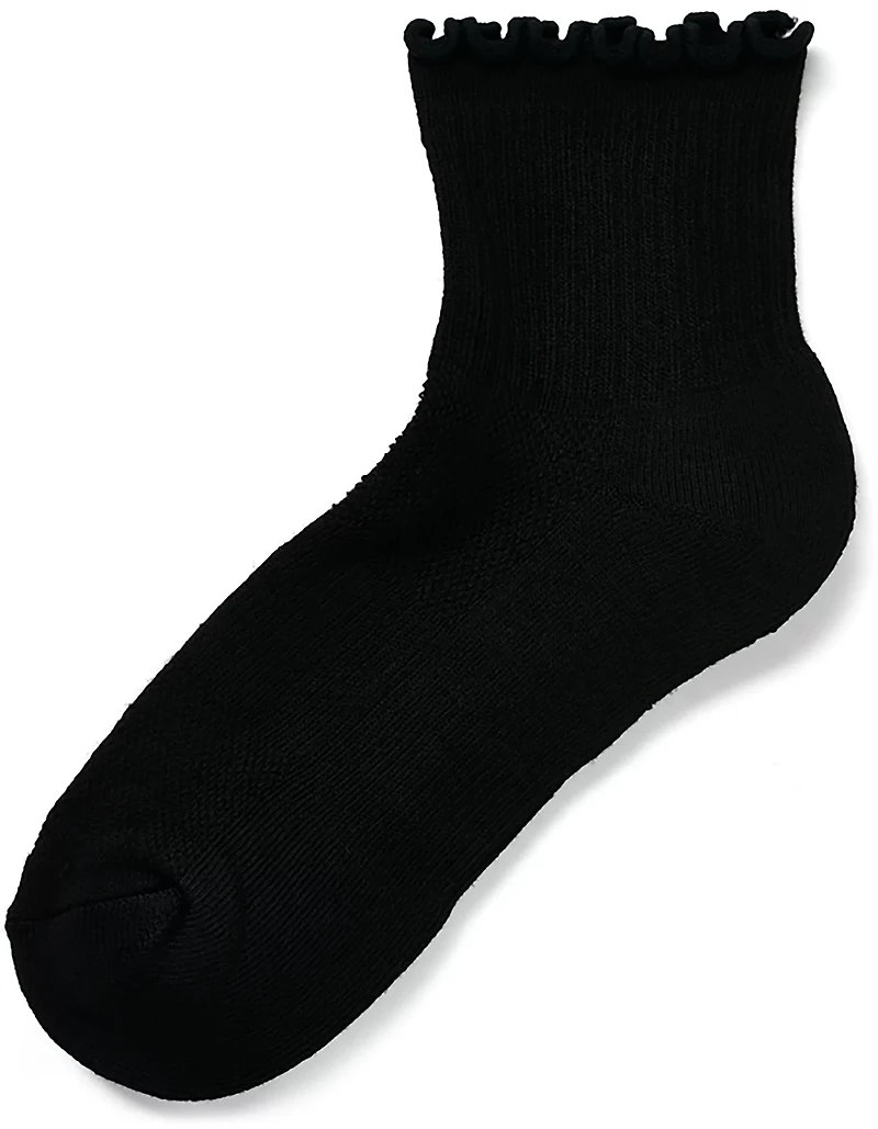 BCG Women's Sporty Ruffle Quarter Socks 6-Pack