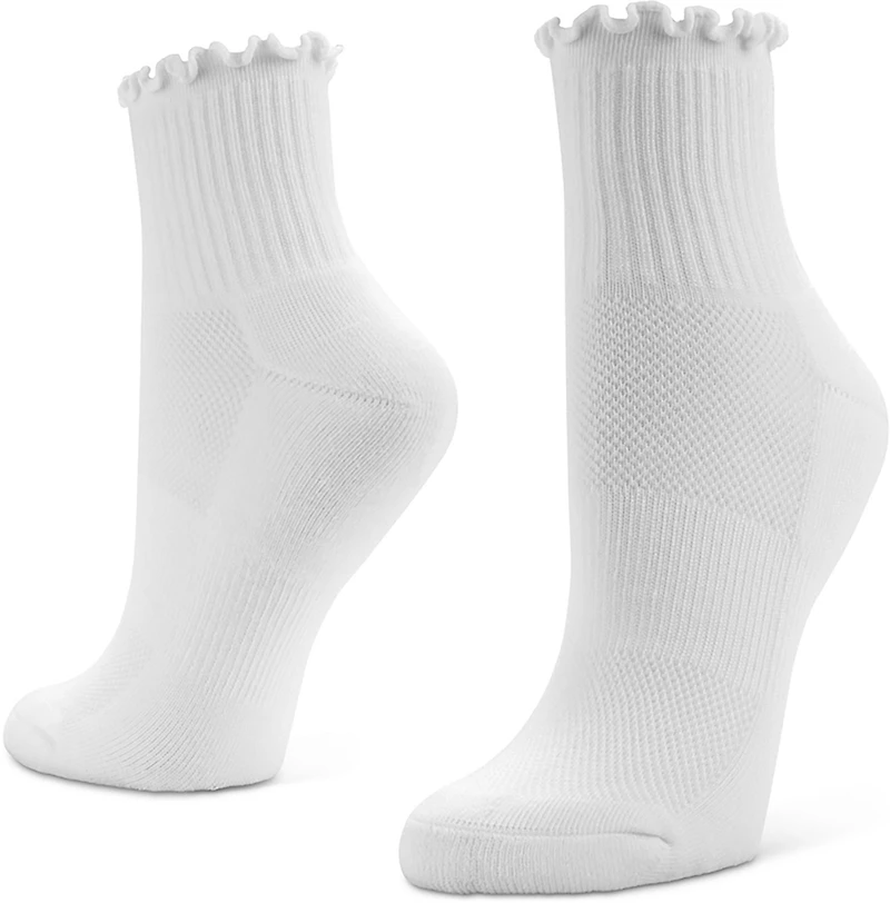 BCG Women's Sporty Ruffle Quarter Socks 6-Pack