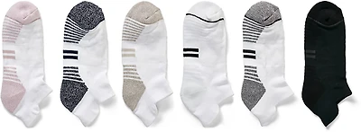 BCG Women's Anti-Friction Abstract Tab No Show Socks 6-Pack