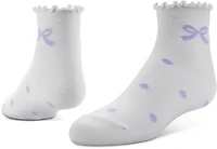 BCG Girls' Bows and Ruffles Quarter Socks 6-Pack