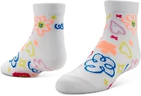 BCG Girls' Rainbows and Sunshine Quarter Socks 6-Pack