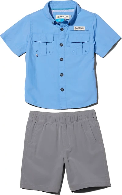 Magellan Outdoors Toddler Boys' Laguna Madre Short-Sleeve Shirt and Shorts Set