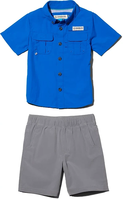 Magellan Outdoors Boys' (4-7) Laguna Madre Short Sleeve Shirt and Shorts Set