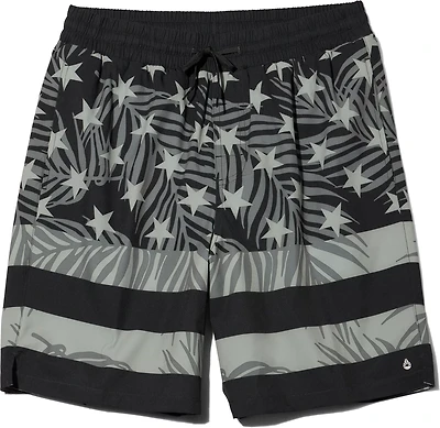 O'Rageous Men's Vet Flag Printed E Boardshorts 8 with Solid Waistband