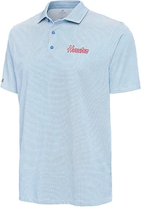 Antigua Men's Houston Cougars School Script Pave Polo Shirt