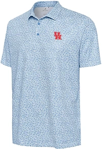 Antigua Men's Houston Cougars Primary Logo Field Ditsy Polo Shirt