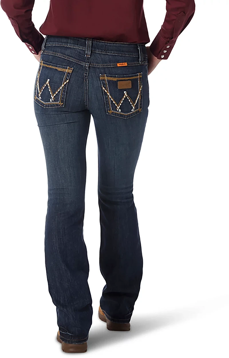 Wrangler Women's Flame-Resistant Retro Mae Regular Fit Bootcut Work Jeans