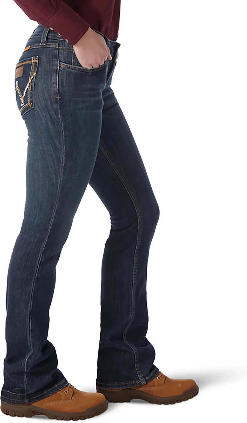 Wrangler Women's Flame-Resistant Retro Mae Regular Fit Bootcut Work Jeans