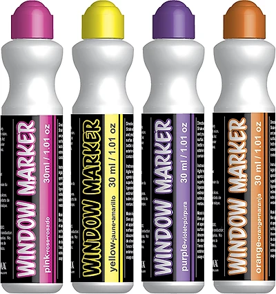 Chroma Graphics Inc Multicolor Window Markers 4-Pack
