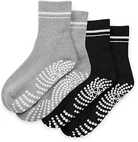 Gaiam Grippy Crew Socks 2-Pack