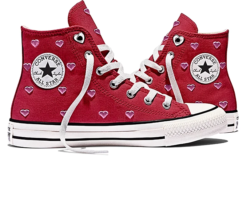 Converse Kids' Chuck Taylor All Star Embroidered Hearts Shoes
