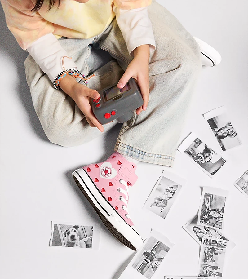 Converse Kids' Chuck Taylor All Star Hearts & Roses Easy On Shoes