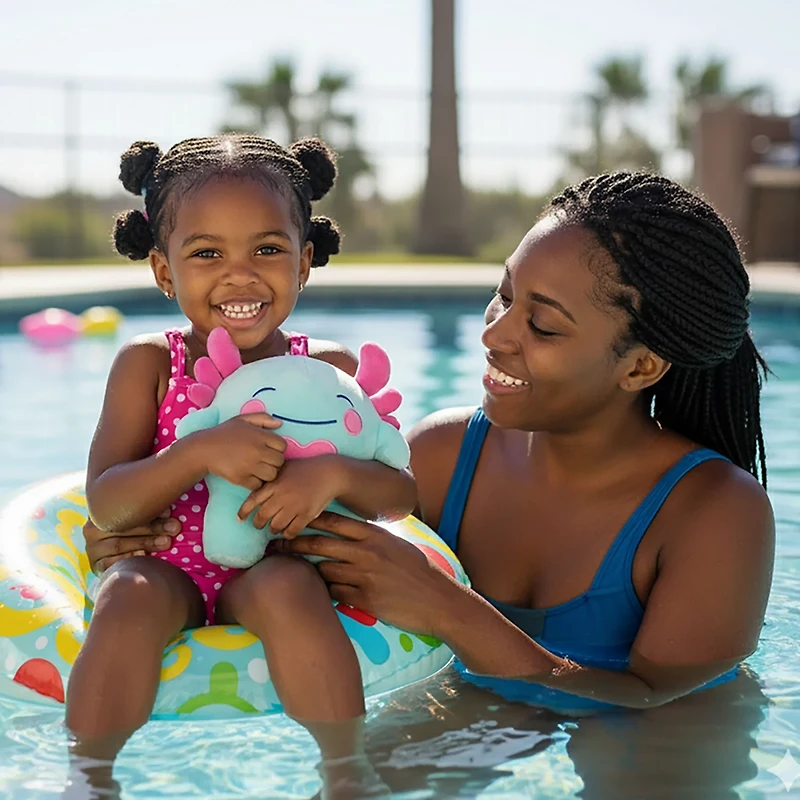 Aqua Leisure SwimBuddy Inflatable Plush Axolotl