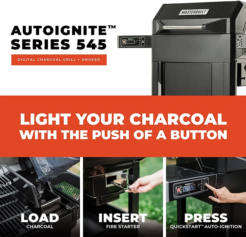 Masterbuilt AutoIgnite Series 545 Digital Charcoal Grill and Smoker