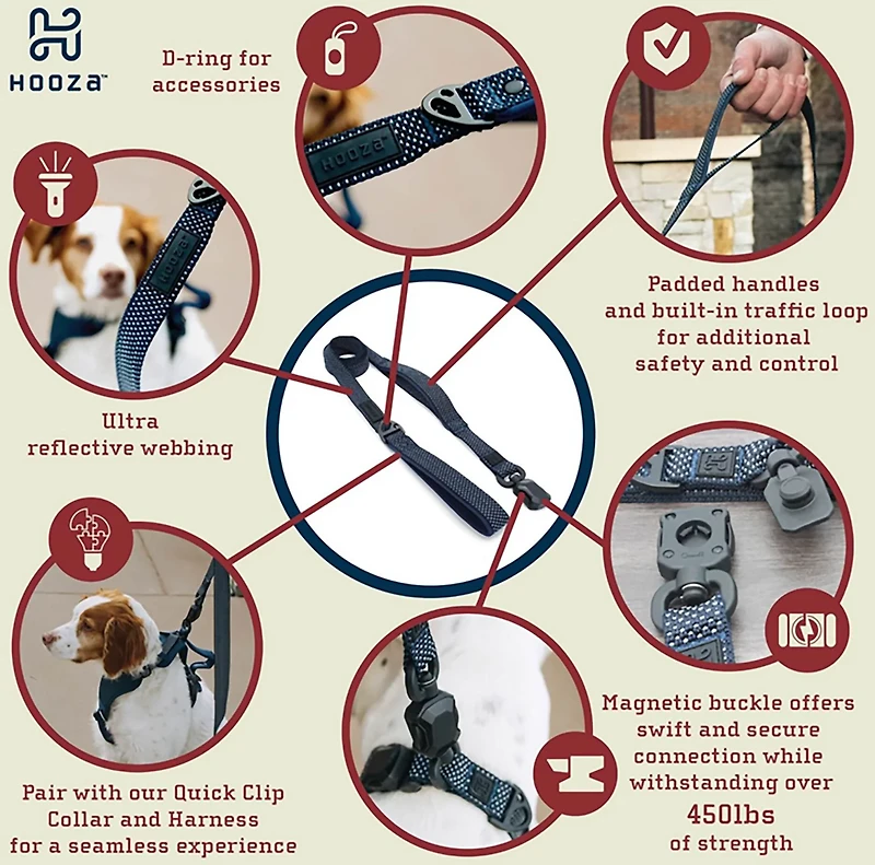 Hooza Quick Clip Reflective Leash