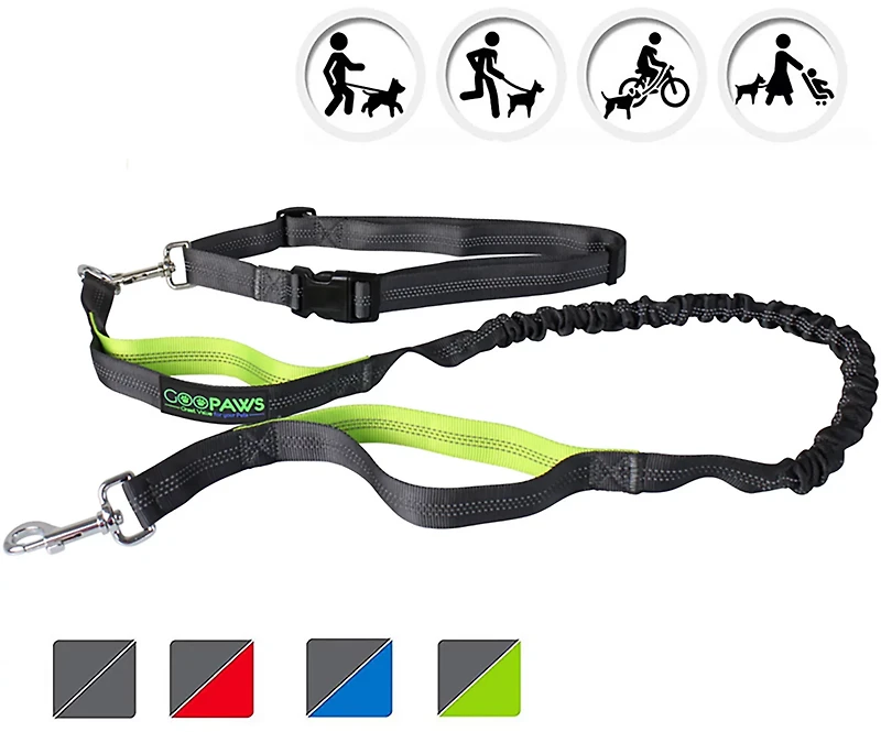 Jespet & Goopaws Hands-Free Bungee Dog Leash