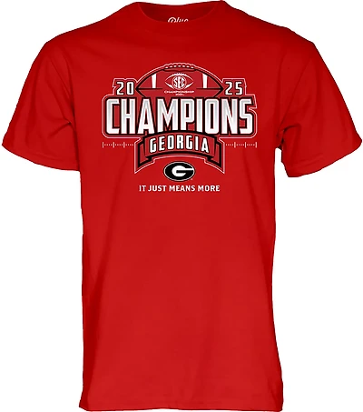 Blue 84 Men's University of Georgia 2025 SEC Champs Locker Room Graphic T-shirt