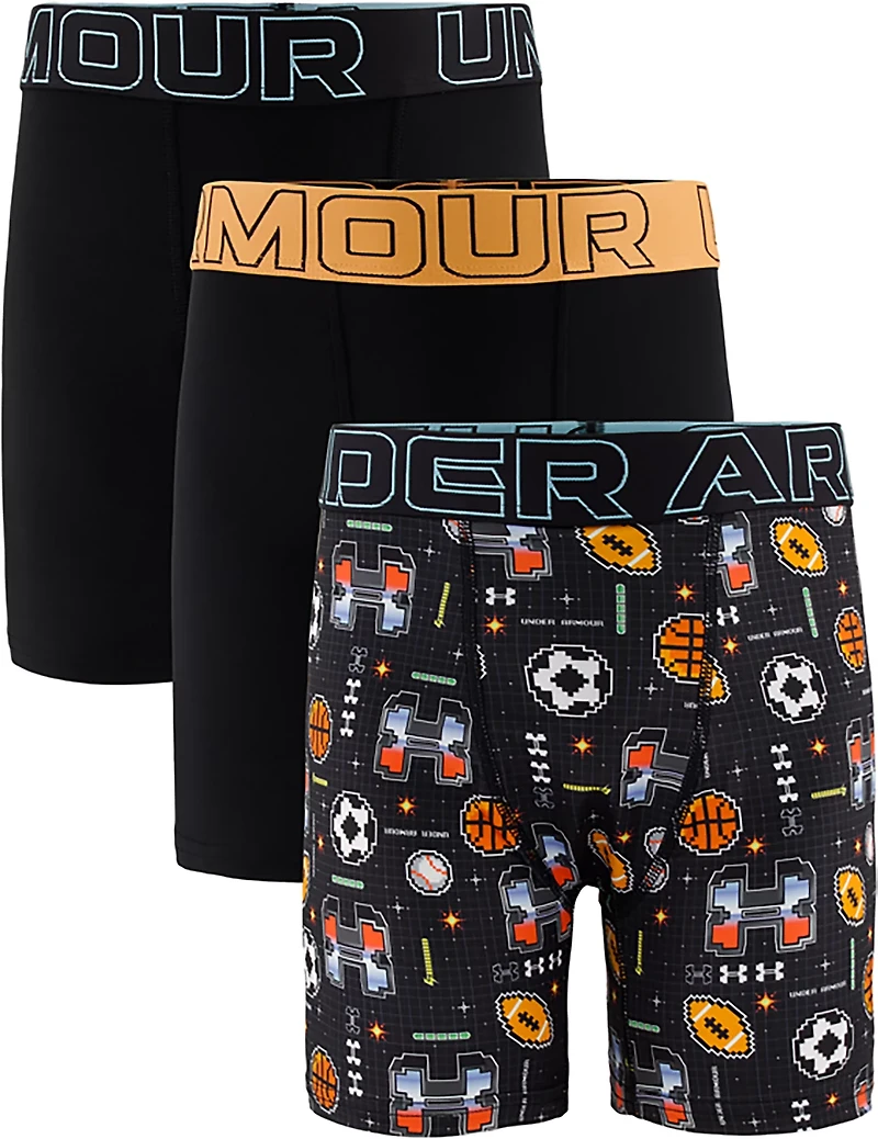 Under Armour Boys' Performance Gamer Boxer Briefs 3-Pack