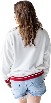 Gameday Social Women's University of Oklahoma Allen Chenille Varsity V-neck Sweatshirt