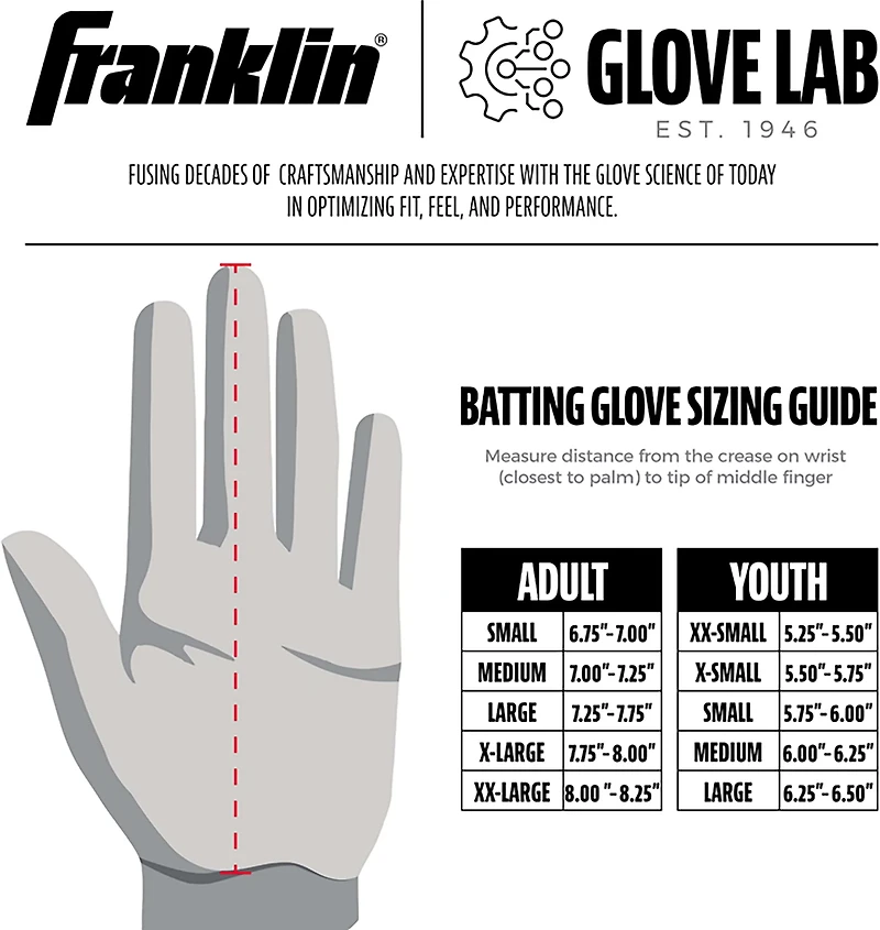 Franklin Youth Shok-Sorb Neo Series Batting Gloves
