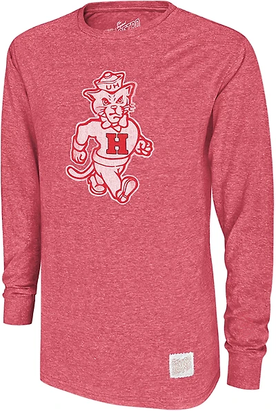 Retro Brand Men's University of Houston Walking Cougar Long Sleeve Graphic T-shirt