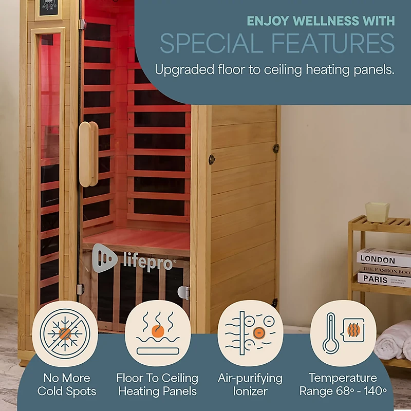 Lifepro RejuvaCare 1-Person Far Infrared Sauna